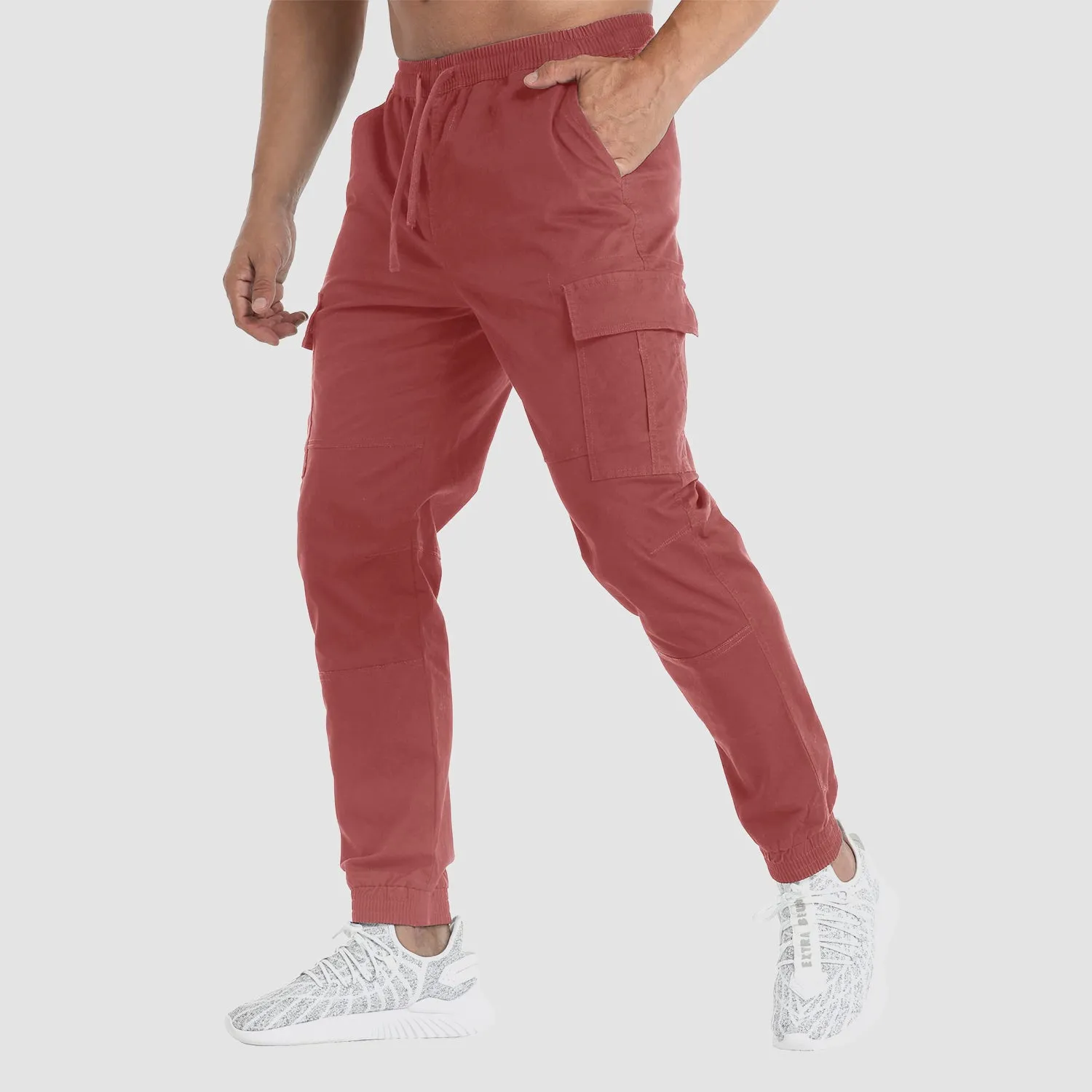 Men's Cargo Pants Elastic Waist Quick Dry Trousers