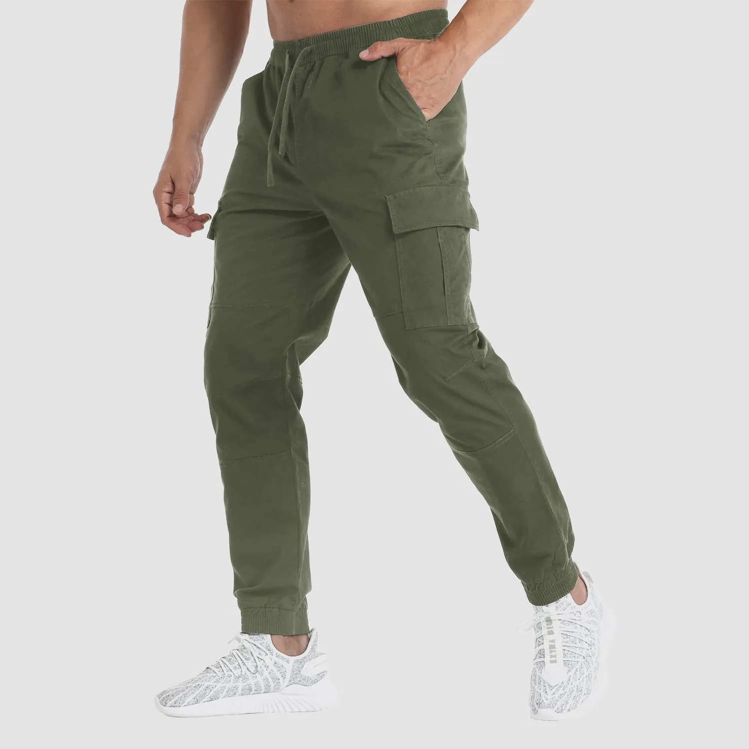 Men's Cargo Pants Elastic Waist Quick Dry Trousers