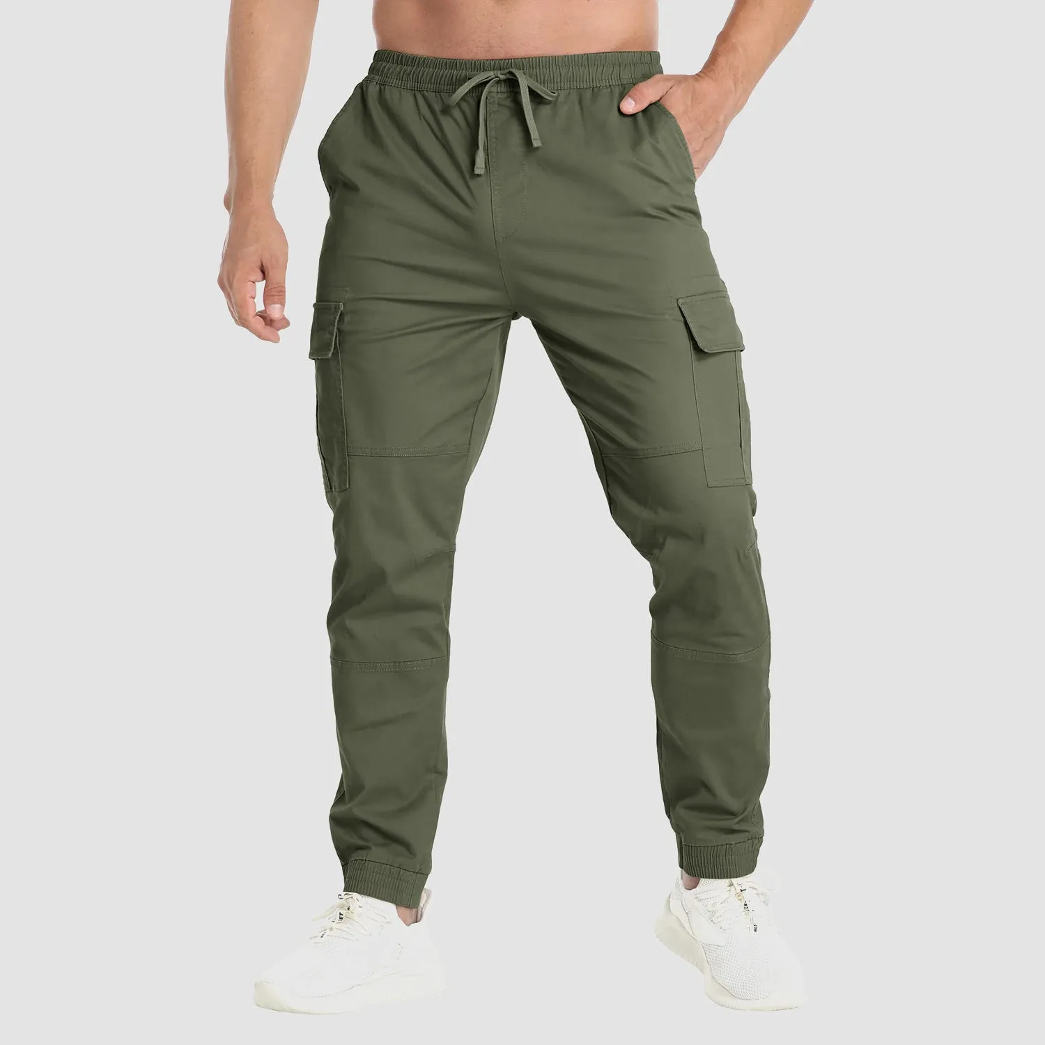 Men's Cargo Pants Elastic Waist Quick Dry Trousers
