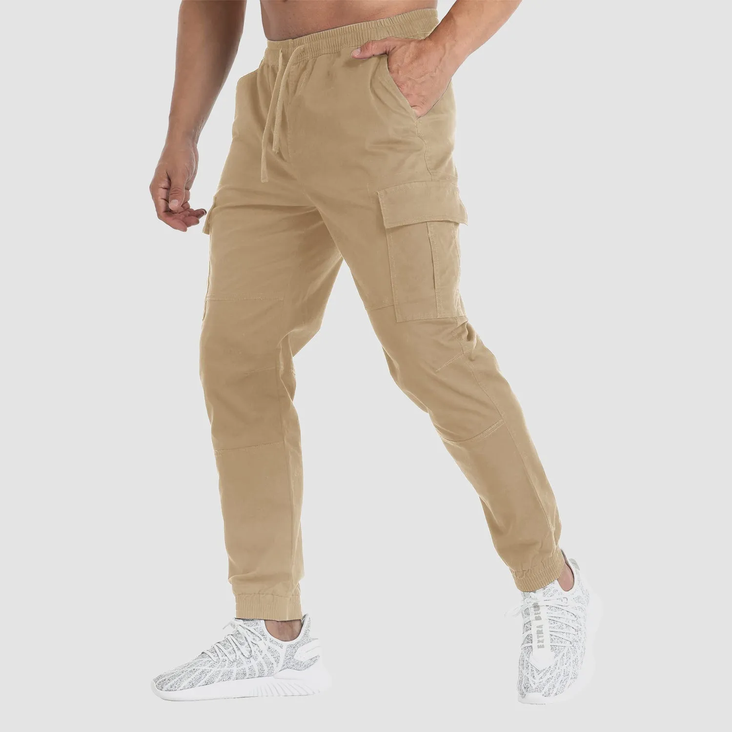 Men's Cargo Pants Elastic Waist Quick Dry Trousers