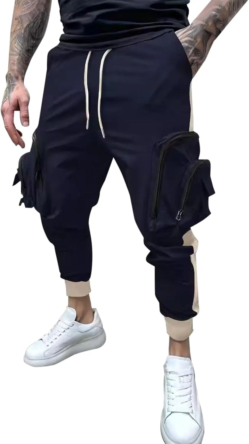 Mens Cargo Pants Relaxed Fit Cargo Pants Pockets Pants for Man Mens Fleece Lined Pants Thermal Cargo Pants for Men Zipper Pocket Jeans Cargo Pants for Men Casual