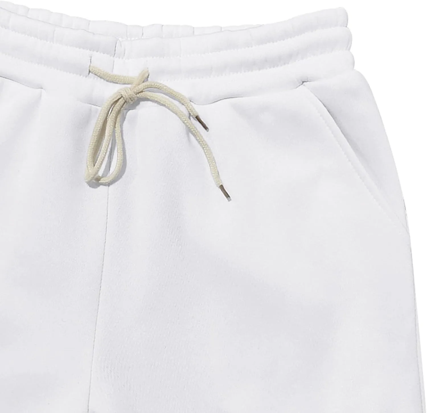 Mens Cargo Sweatpants Fleece Lined Joggers Drawstring Cargo Pants Heavyweight Elastic Waist Pants with Pockets