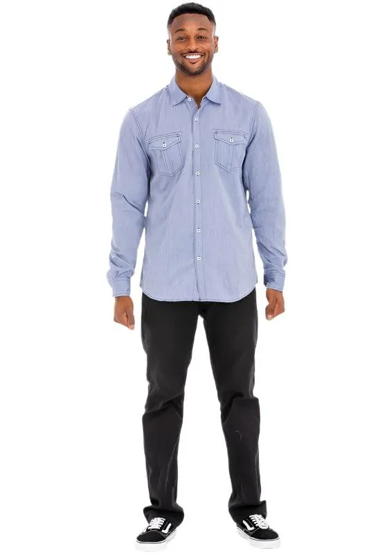 Men's Casual Long Sleeve Shirts 3XL