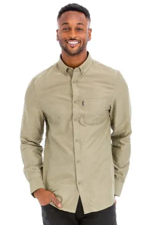 Men's Casual Long Sleeve Shirts Brown