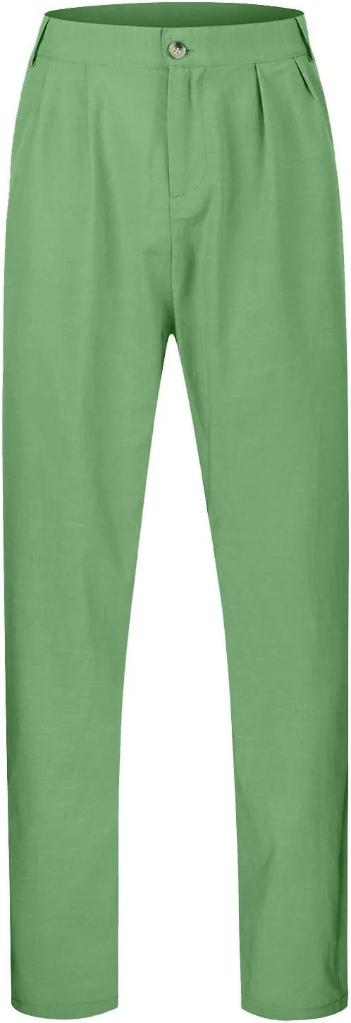 Mens Casual Pants Loose Fit Straight Leg Breathable Summer Beach Pants Plus Size Stretch Outdoor Hiking Jogging Trousers