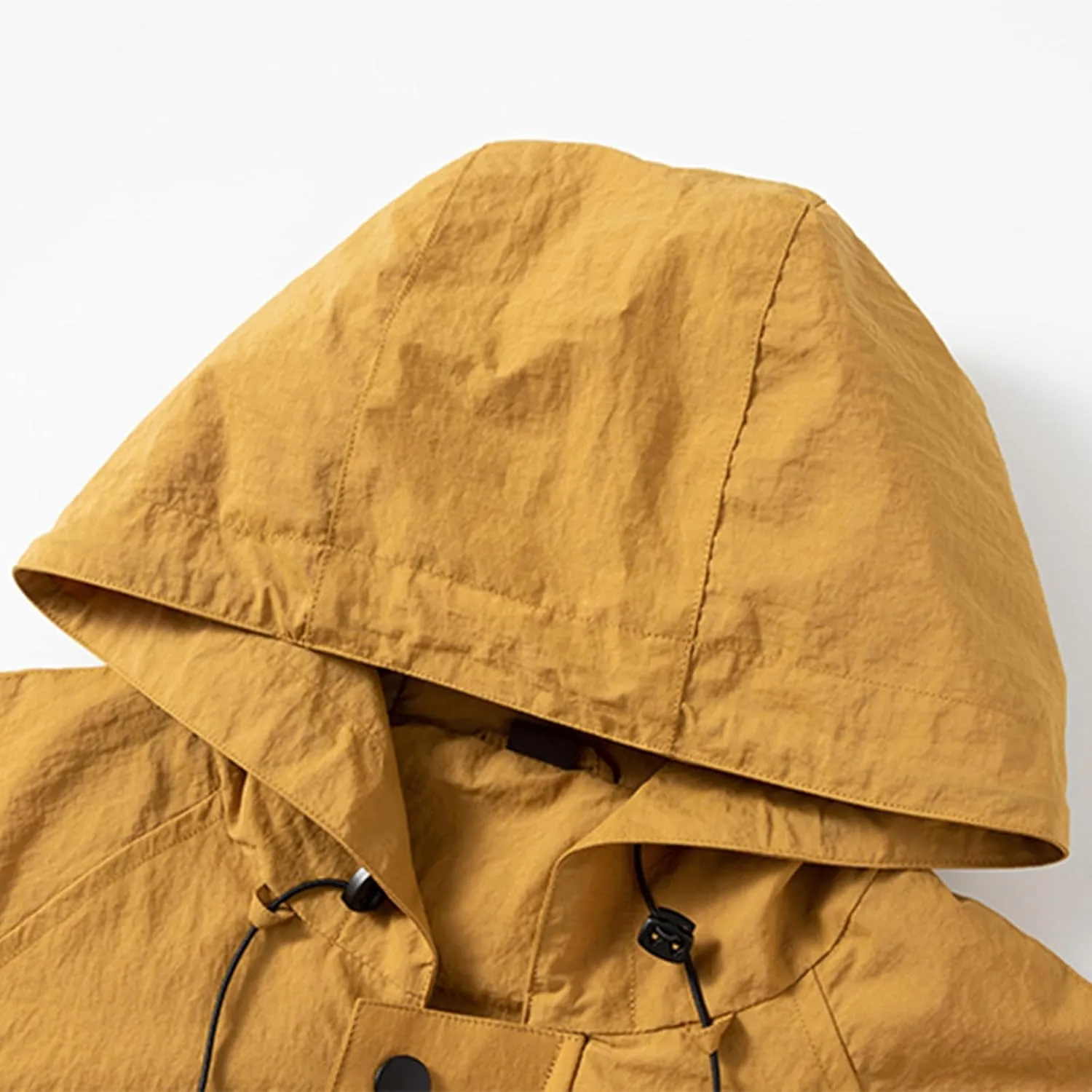 Mens Casual Rain Jackets Fall Lightweight Waterproof Windbreaker Long Sleeve Outdoor Hooded Raincoat With Pockets