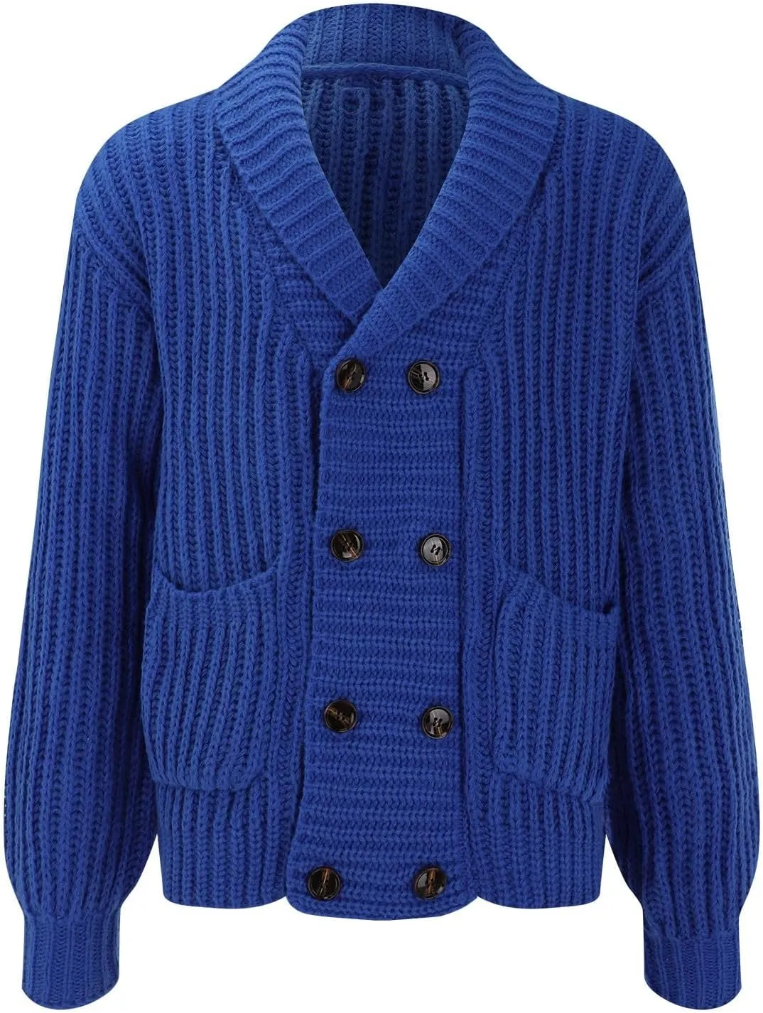 Mens Casual Slim Thick Knitted Cardigan Sweaters Tops Button Down Knitted Cardigans Cable Knit Fall Winter Warm Tops