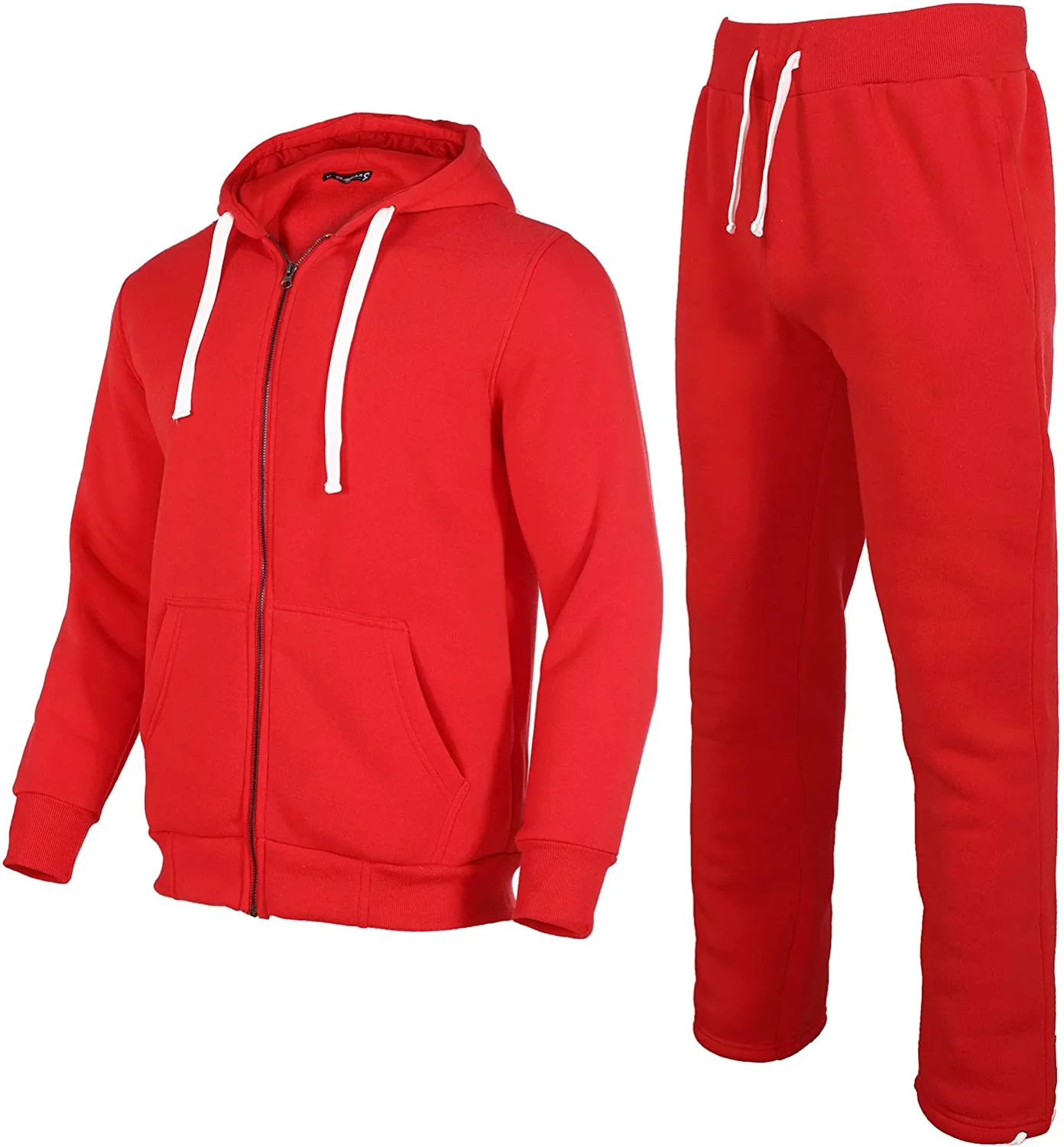 Men's Casual Tracksuits Long Sleeve Full Zip Hooded Athletic Sports Jogging Suits Sweatsuits for Men