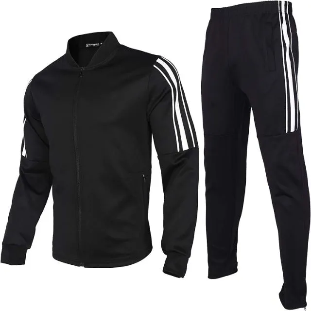 Men's Casual Tracksuits Long Sleeve Full Zip Hooded Athletic Sports Jogging Suits Sweatsuits for Men