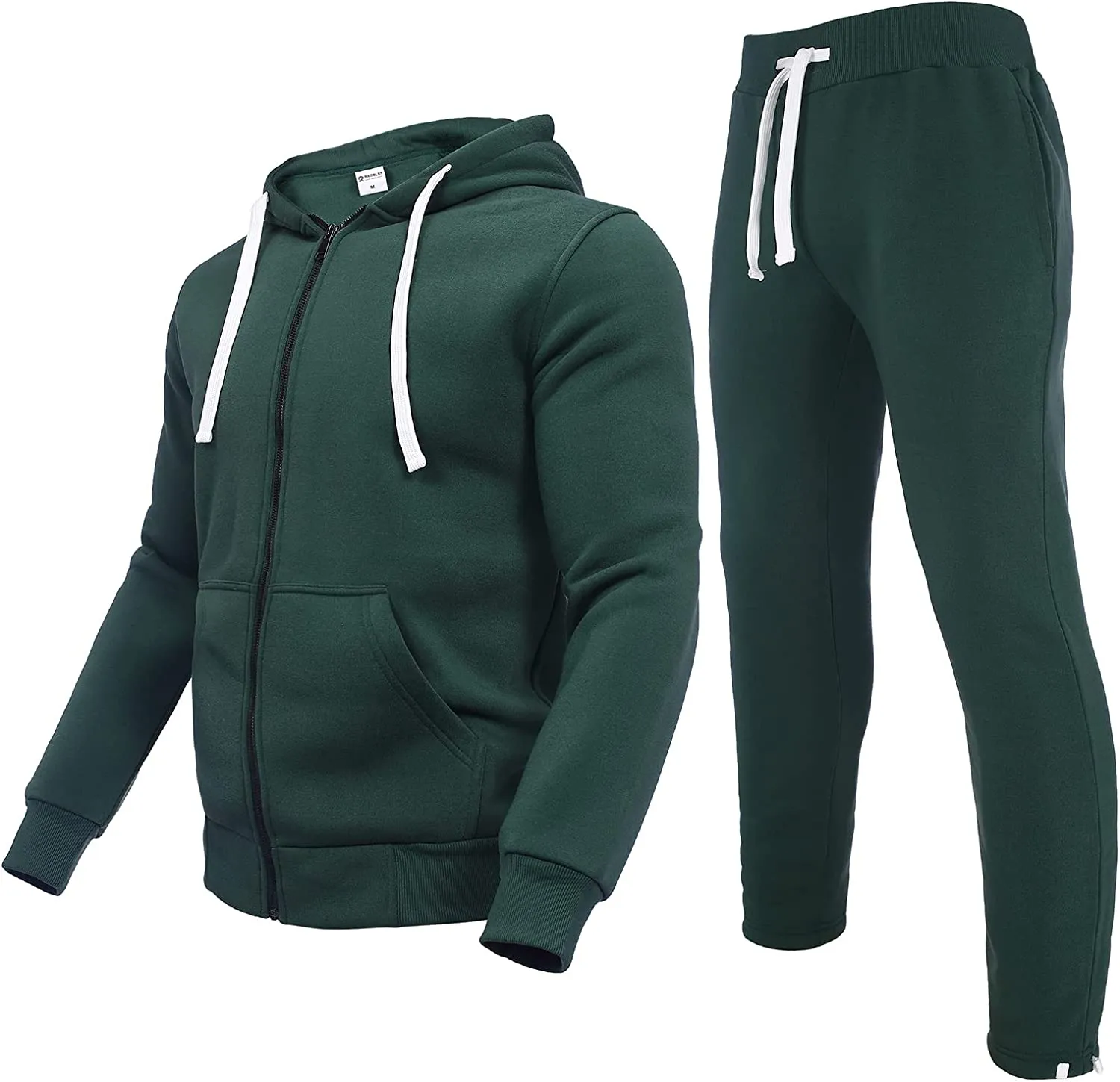 Men's Casual Tracksuits Long Sleeve Full Zip Hooded Athletic Sports Jogging Suits Sweatsuits for Men