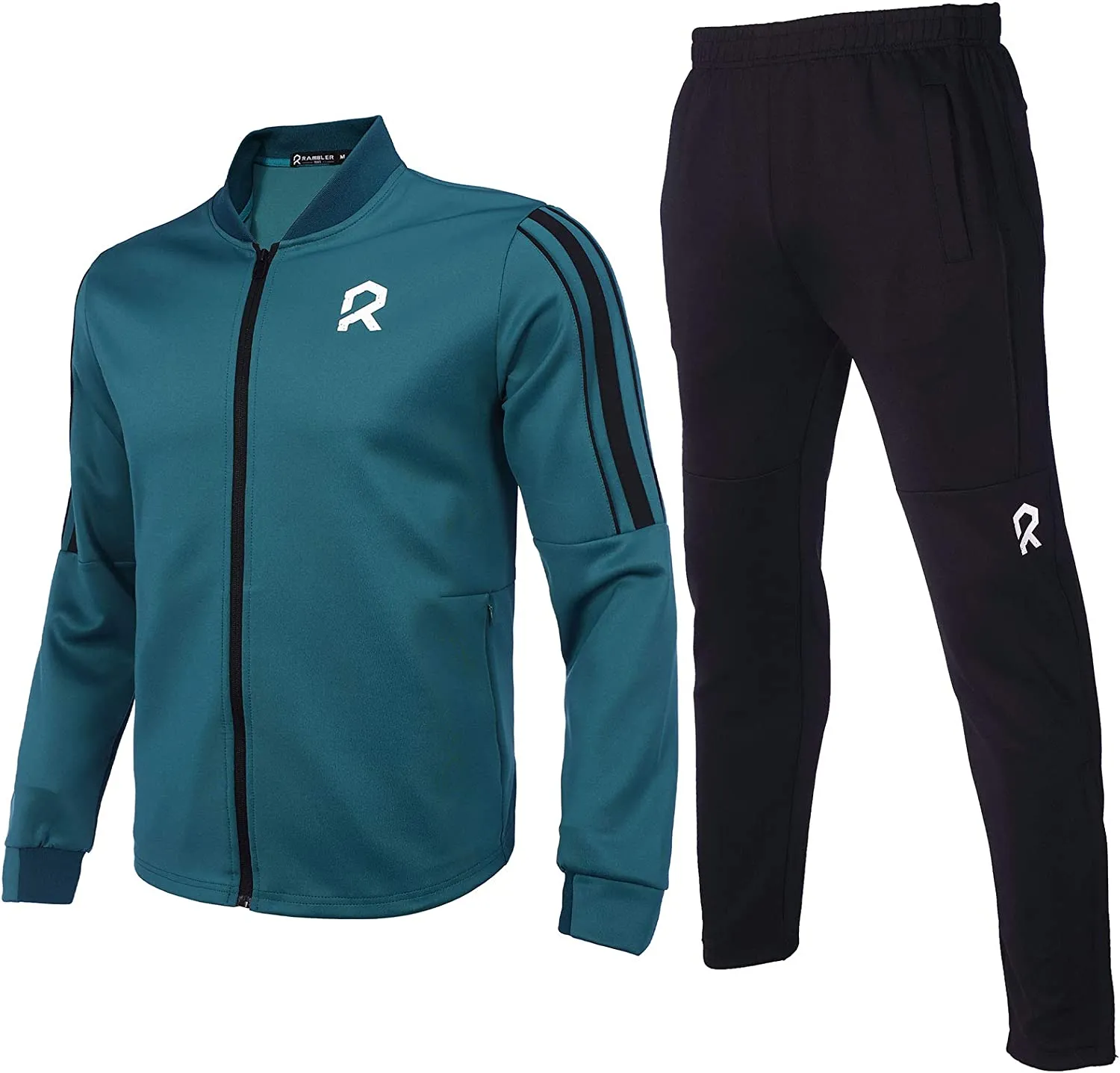 Men's Casual Tracksuits Long Sleeve Full Zip Hooded Athletic Sports Jogging Suits Sweatsuits for Men