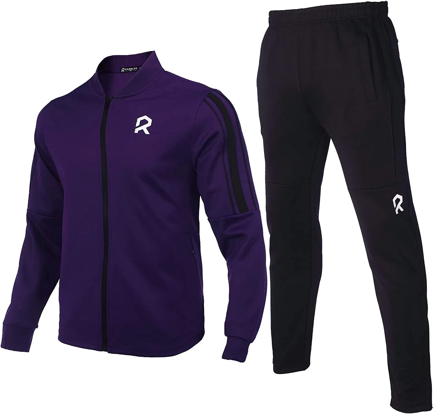 Men's Casual Tracksuits Long Sleeve Full Zip Hooded Athletic Sports Jogging Suits Sweatsuits for Men
