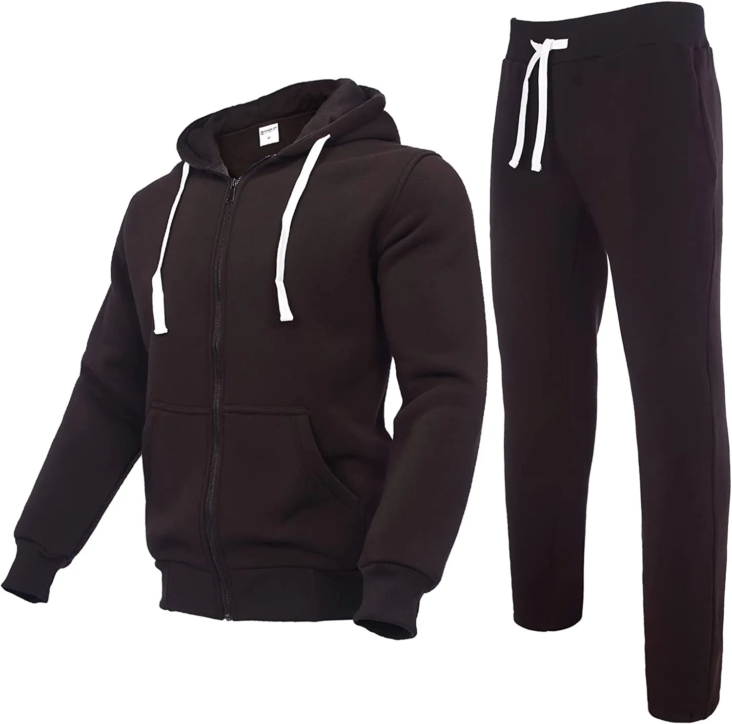 Men's Casual Tracksuits Long Sleeve Full Zip Hooded Athletic Sports Jogging Suits Sweatsuits for Men