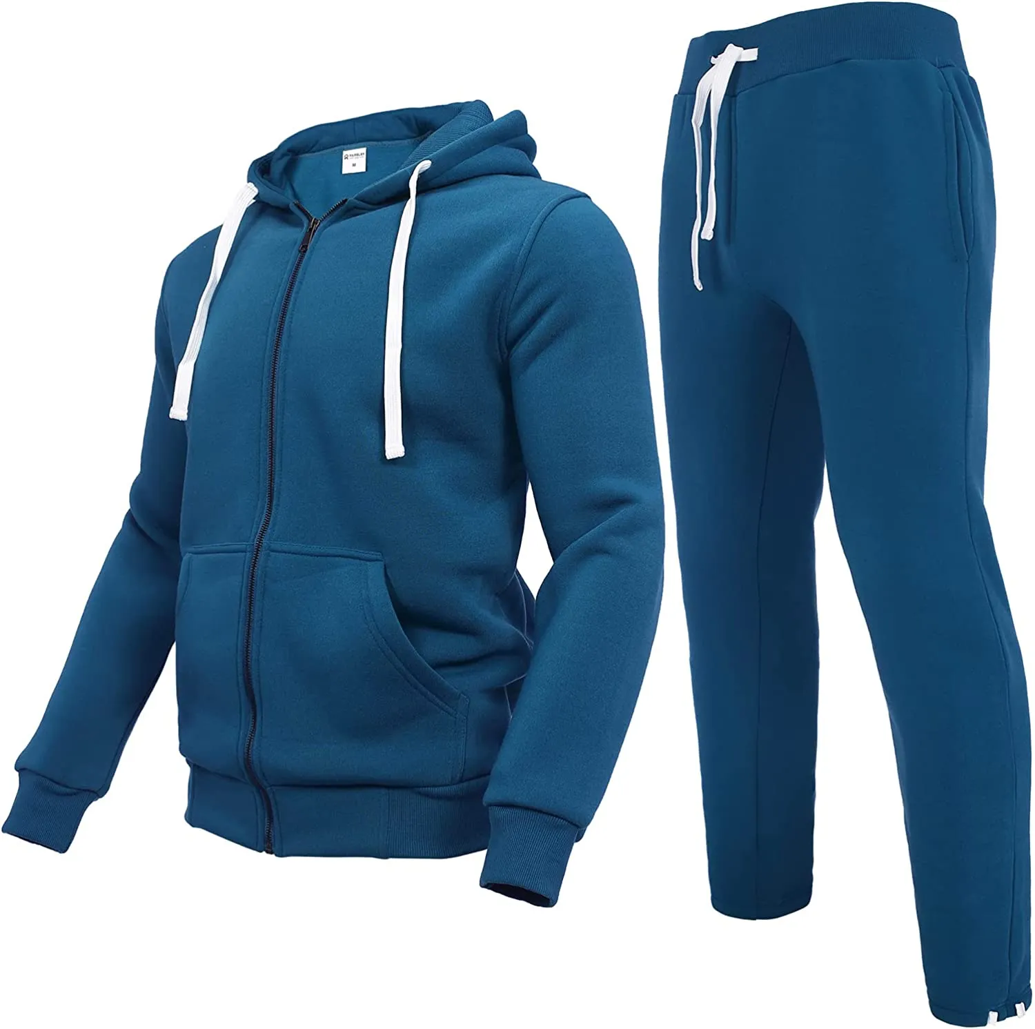 Men's Casual Tracksuits Long Sleeve Full Zip Hooded Athletic Sports Jogging Suits Sweatsuits for Men