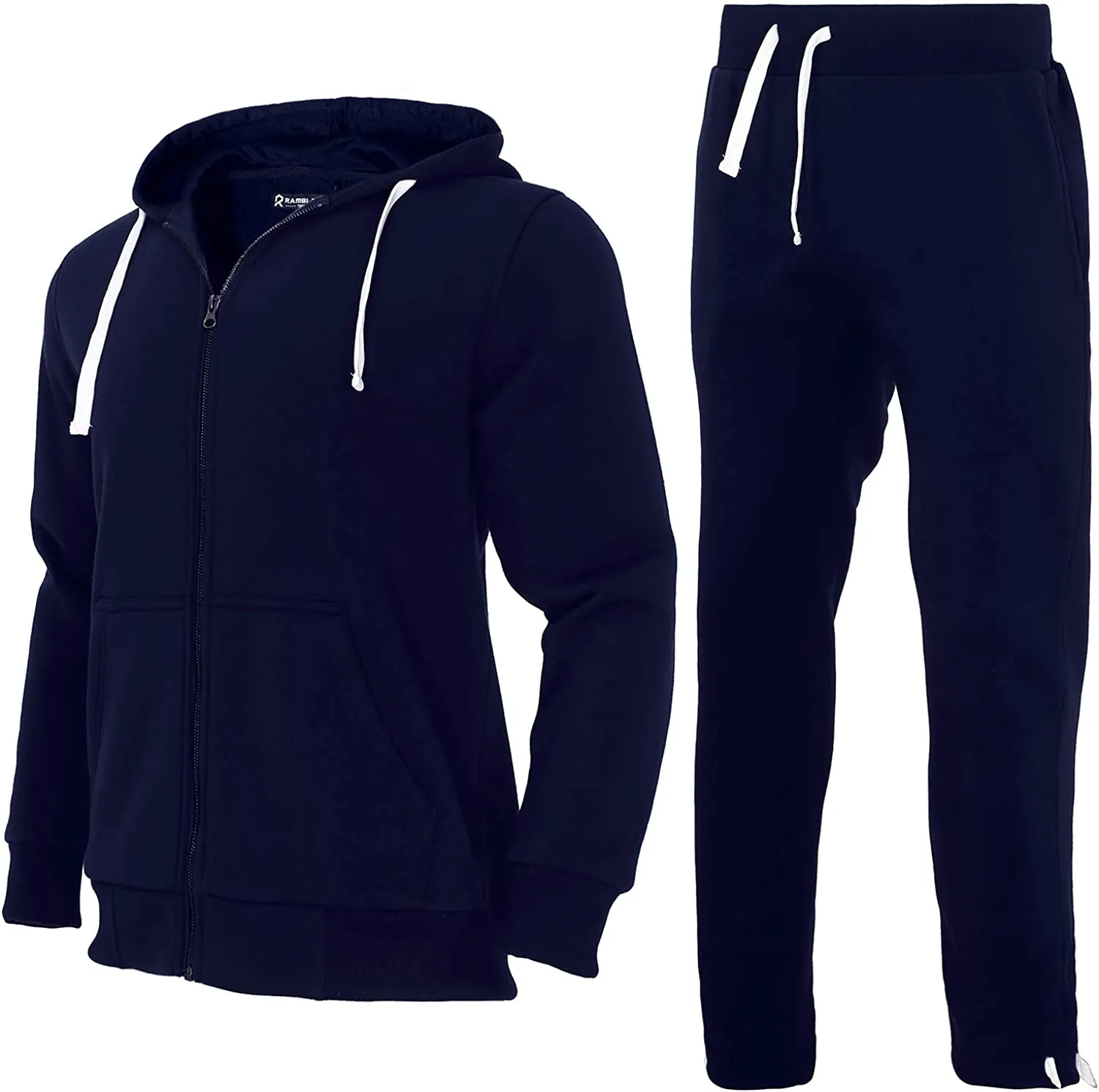Men's Casual Tracksuits Long Sleeve Full Zip Hooded Athletic Sports Jogging Suits Sweatsuits for Men
