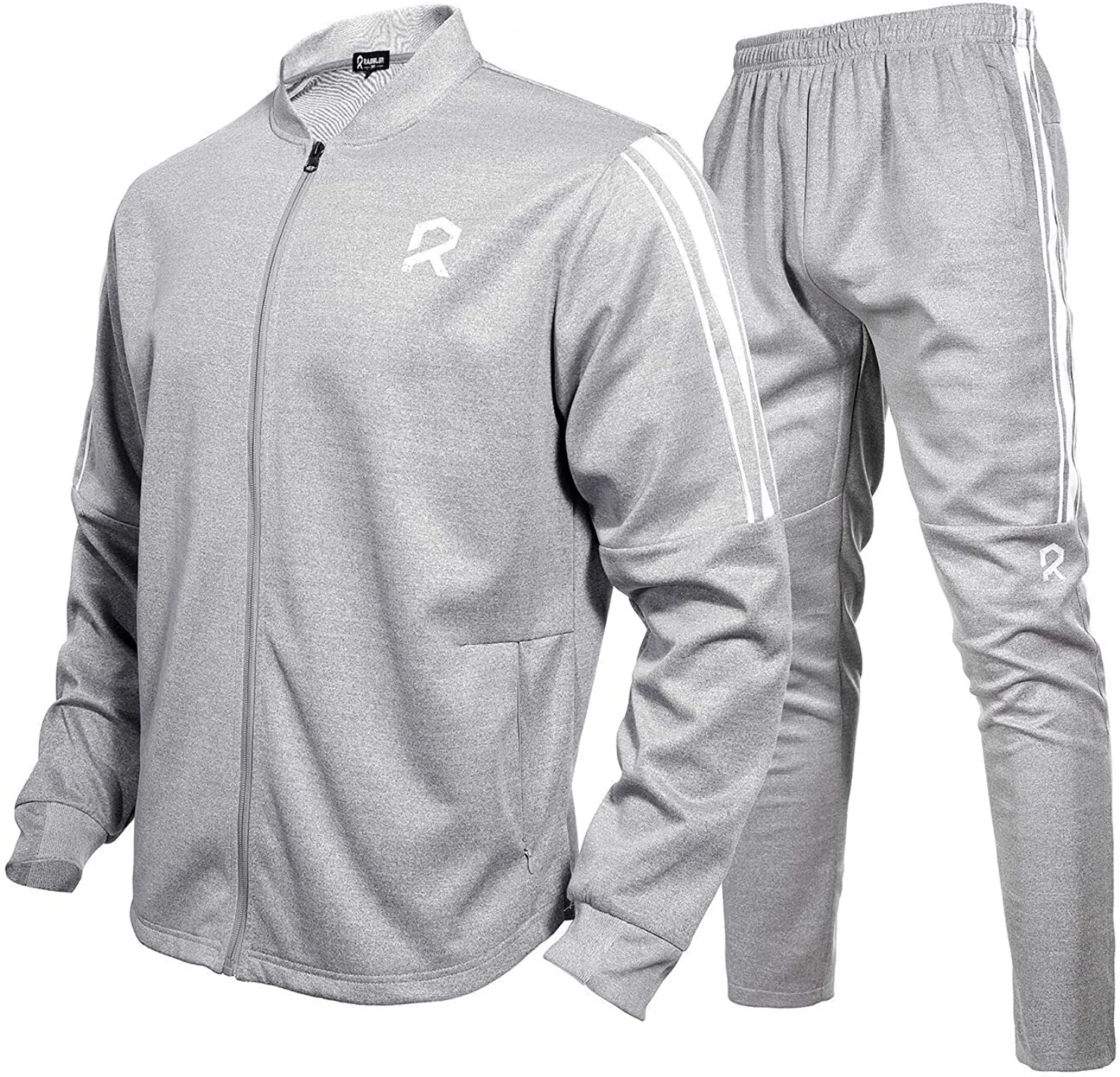 Men's Casual Tracksuits Long Sleeve Full Zip Hooded Athletic Sports Jogging Suits Sweatsuits for Men