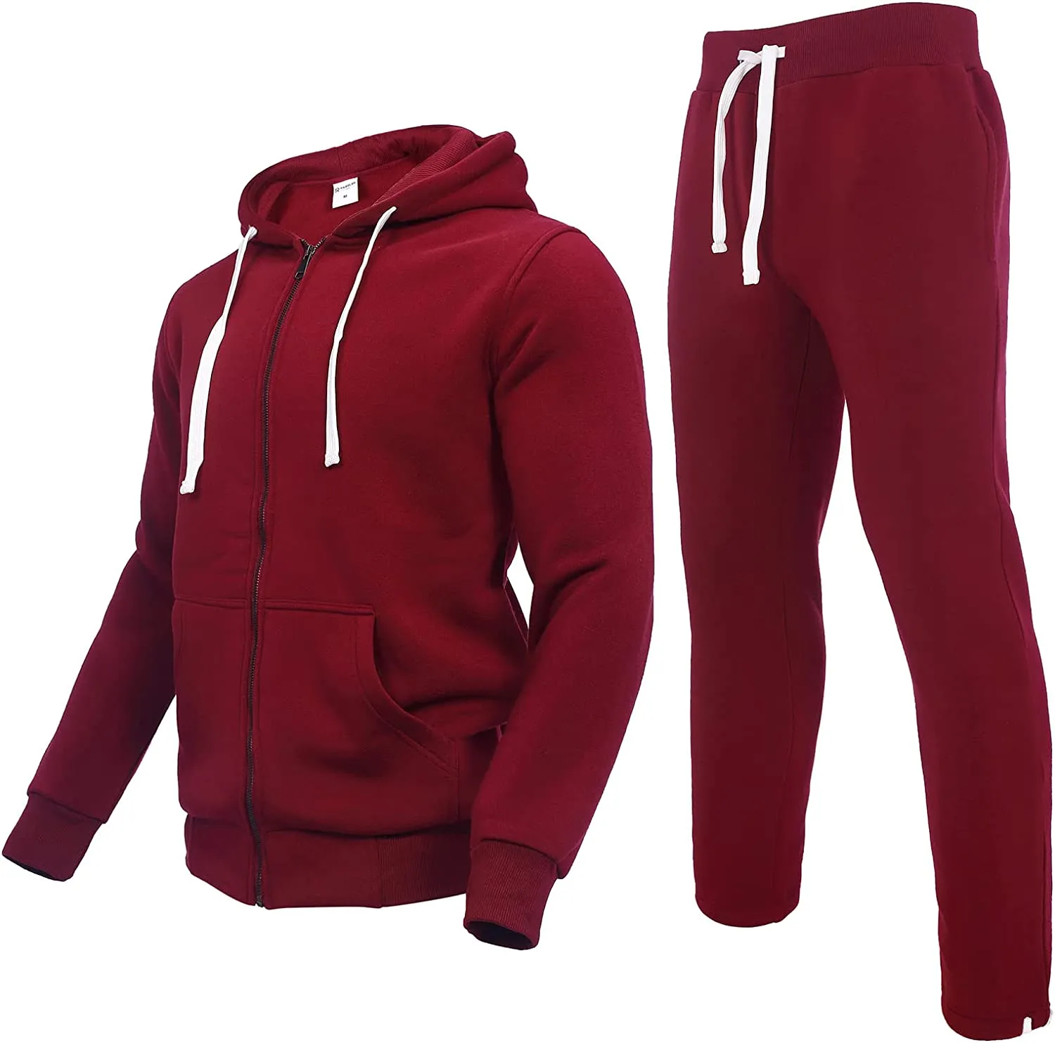 Men's Casual Tracksuits Long Sleeve Full Zip Hooded Athletic Sports Jogging Suits Sweatsuits for Men