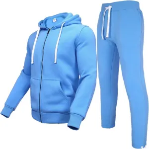 Men's Casual Tracksuits Long Sleeve Full Zip Hooded Athletic Sports Jogging Suits Sweatsuits for Men
