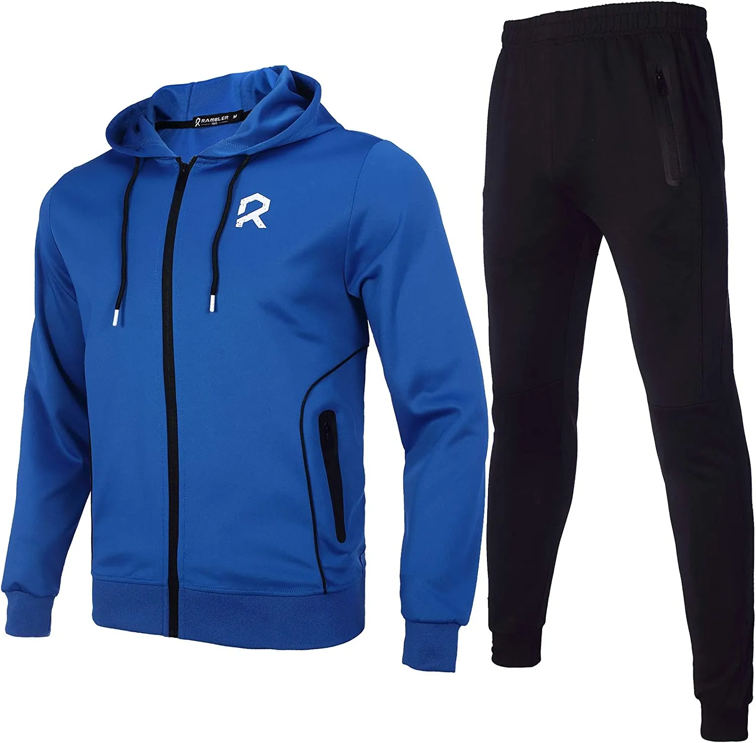 Men's Casual Tracksuits Long Sleeve Full Zip Hooded Athletic Sports Jogging Suits Sweatsuits for Men