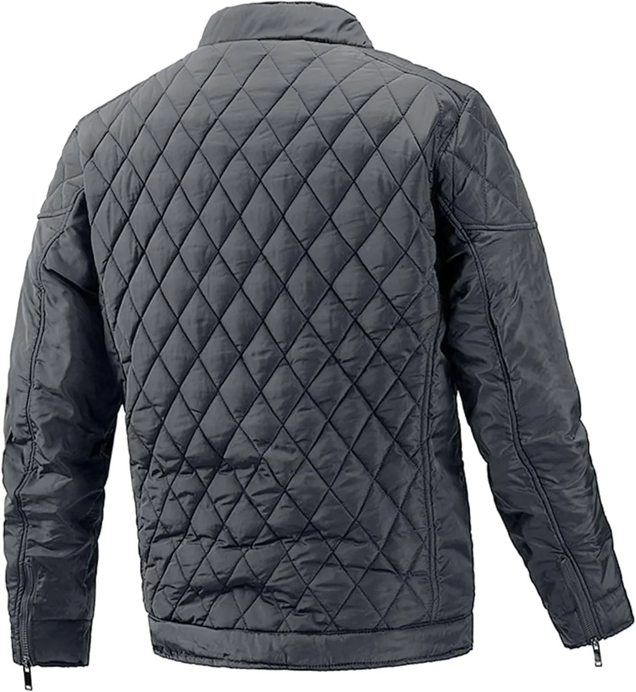 Mens Coat New Cotton Clip Trend Reversible Men's Solid Color Coat Zipper Stand Collar Jacket Fleece