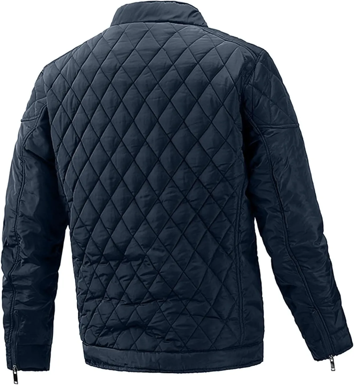 Mens Coat New Cotton Clip Trend Reversible Men's Solid Color Coat Zipper Stand Collar Jacket Fleece