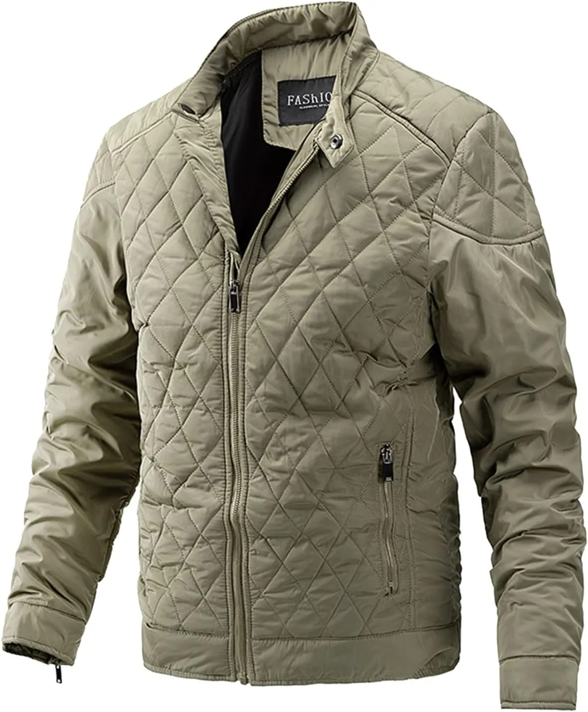 Mens Coat New Cotton Clip Trend Reversible Men's Solid Color Coat Zipper Stand Collar Jacket Fleece