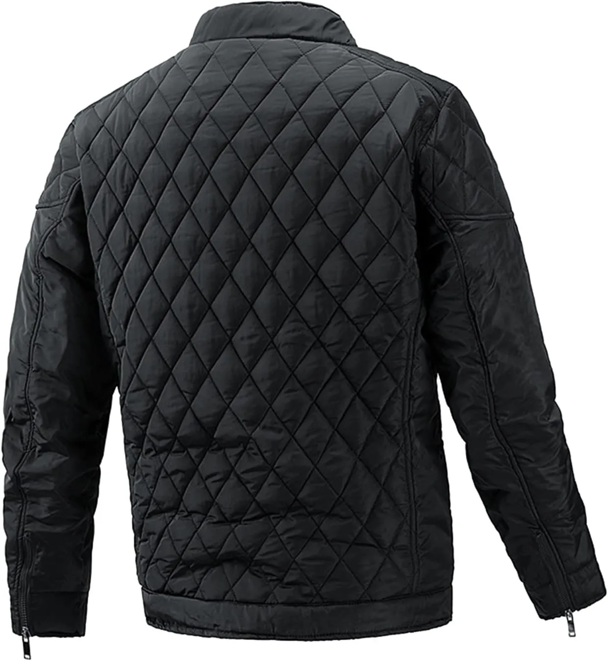Mens Coat New Cotton Clip Trend Reversible Men's Solid Color Coat Zipper Stand Collar Jacket Fleece