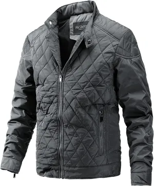 Mens Coat New Cotton Clip Trend Reversible Men's Solid Color Coat Zipper Stand Collar Jacket Fleece