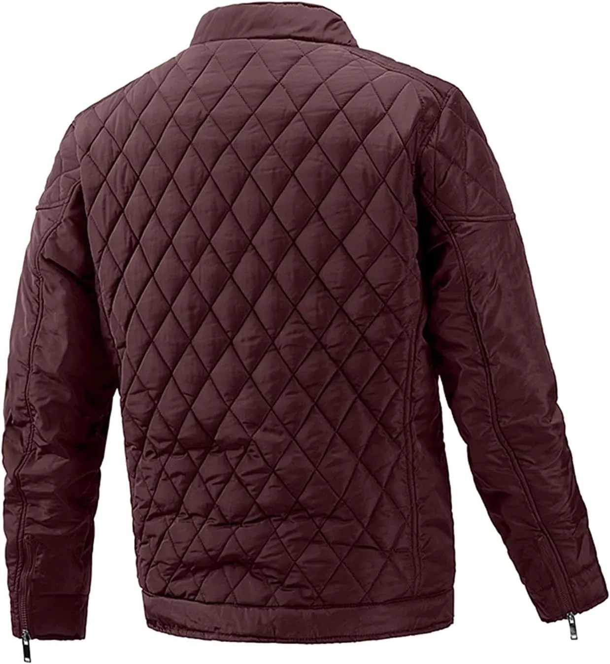 Mens Coat New Cotton Clip Trend Reversible Men's Solid Color Coat Zipper Stand Collar Jacket Fleece