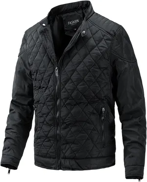 Mens Coat New Cotton Clip Trend Reversible Men's Solid Color Coat Zipper Stand Collar Jacket Fleece