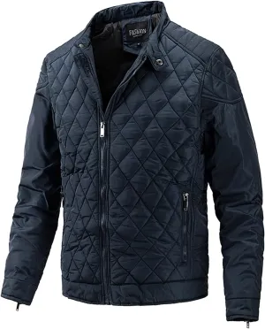 Mens Coat New Cotton Clip Trend Reversible Men's Solid Color Coat Zipper Stand Collar Jacket Fleece