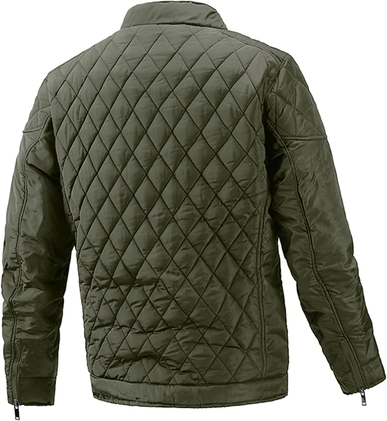 Mens Coat New Cotton Clip Trend Reversible Men's Solid Color Coat Zipper Stand Collar Jacket Fleece
