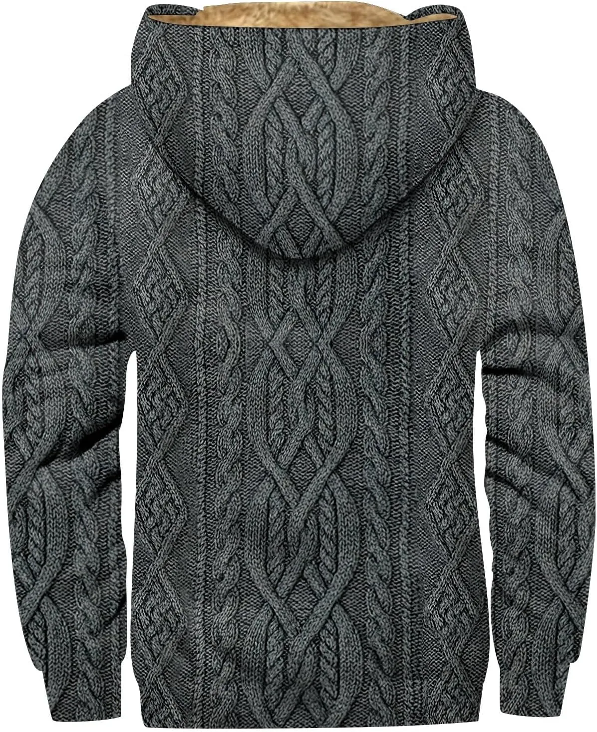 Mens Coats Winter Hoodies Pockets Long Sleeve Casual Graphic Zip Up Vintage Padded Jacket