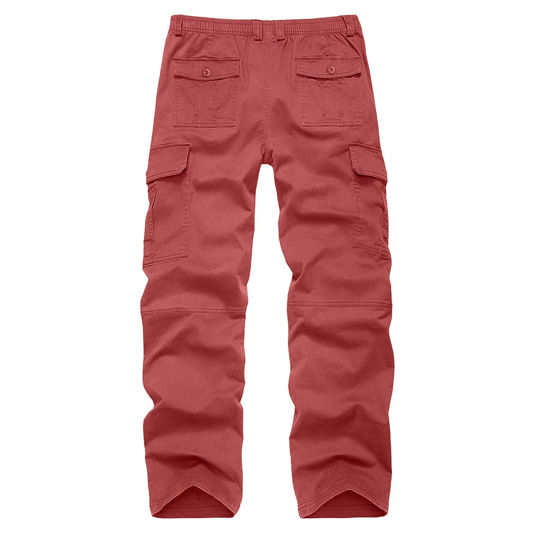 Men's Cotton Casual Classic Straight Leg Pants