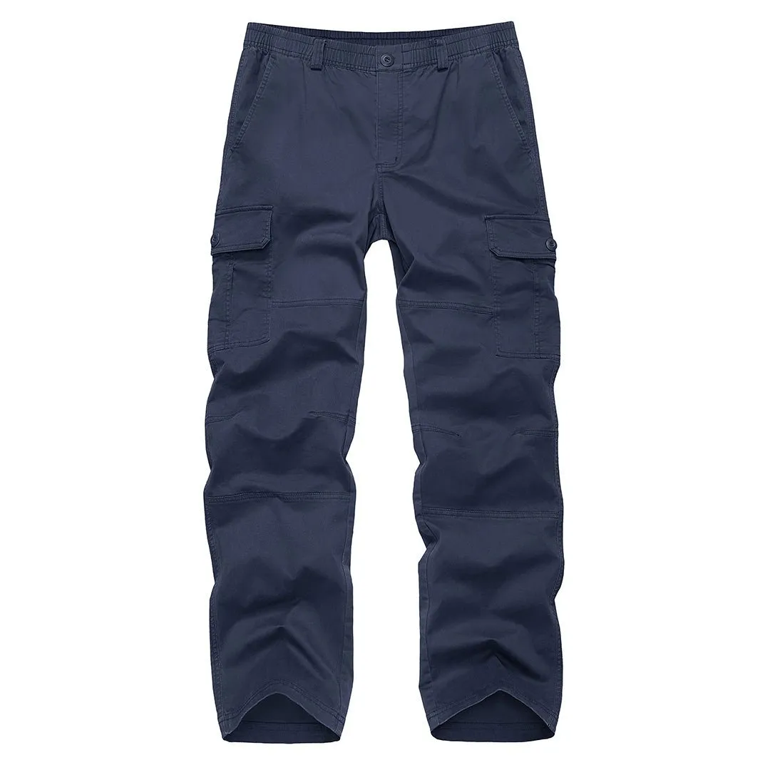 Men's Cotton Casual Classic Straight Leg Pants