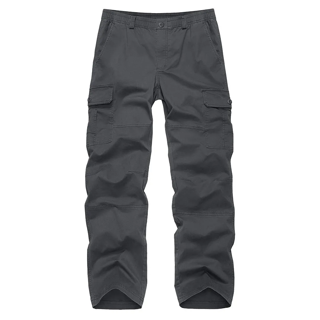 Men's Cotton Casual Classic Straight Leg Pants