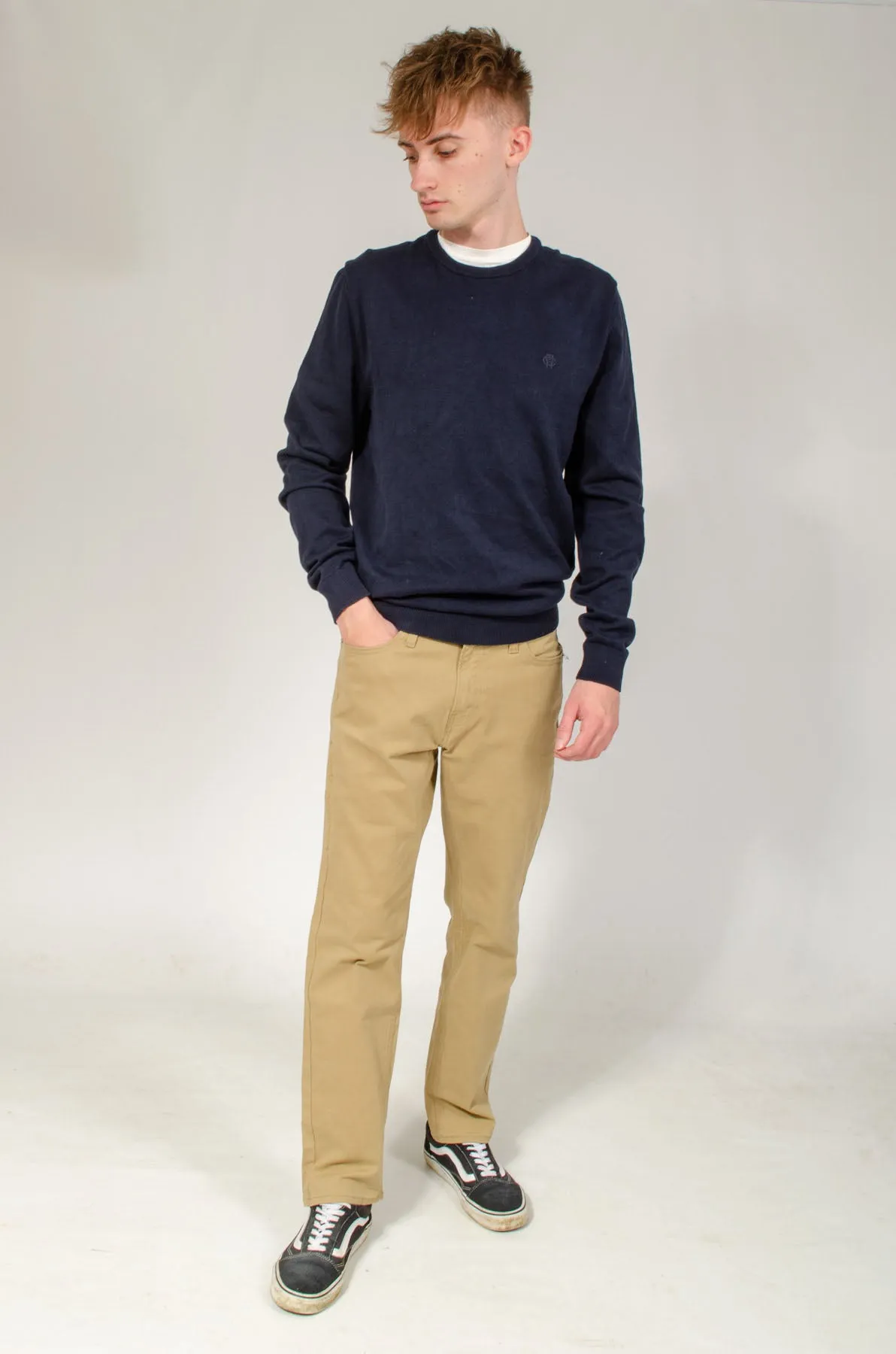 Mens Cotton Crew Neck Jumper