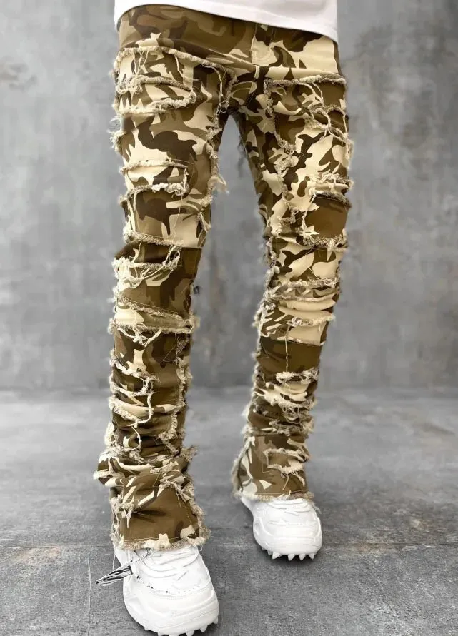Men's Creative Tassel Straight Leg Jeans - Unique Style and Comfort in Every Step