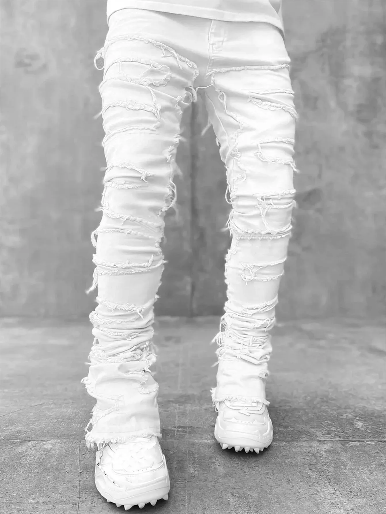 Men's Creative Tassel Straight Leg Jeans - Unique Style and Comfort in Every Step