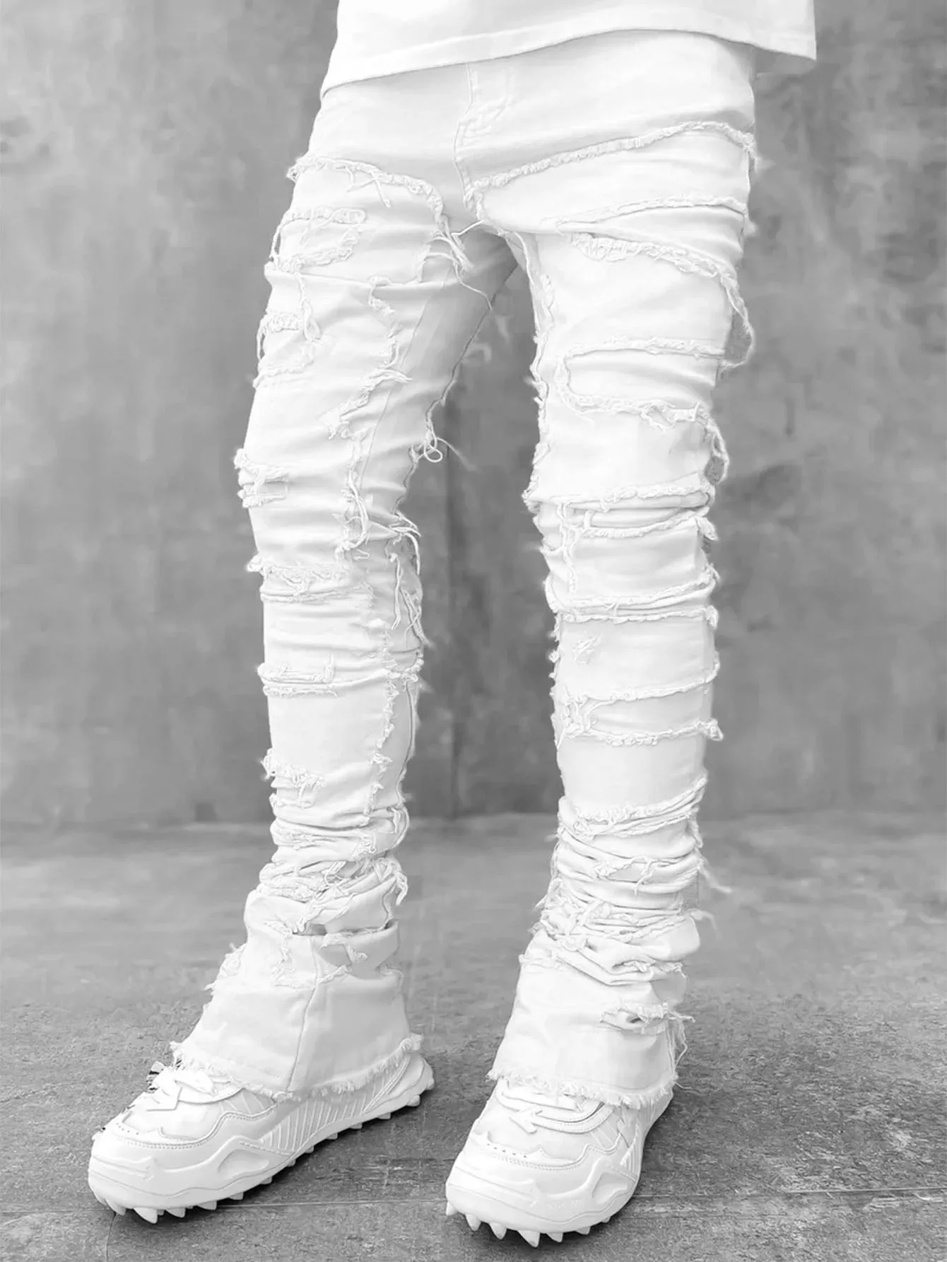 Men's Creative Tassel Straight Leg Jeans - Unique Style and Comfort in Every Step