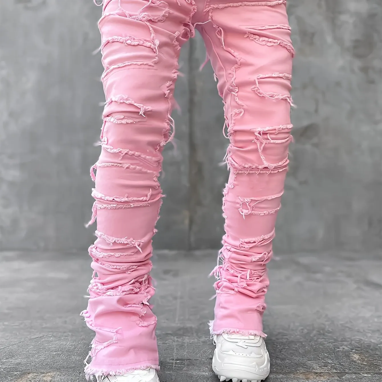 Men's Creative Tassel Straight Leg Jeans - Unique Style and Comfort in Every Step