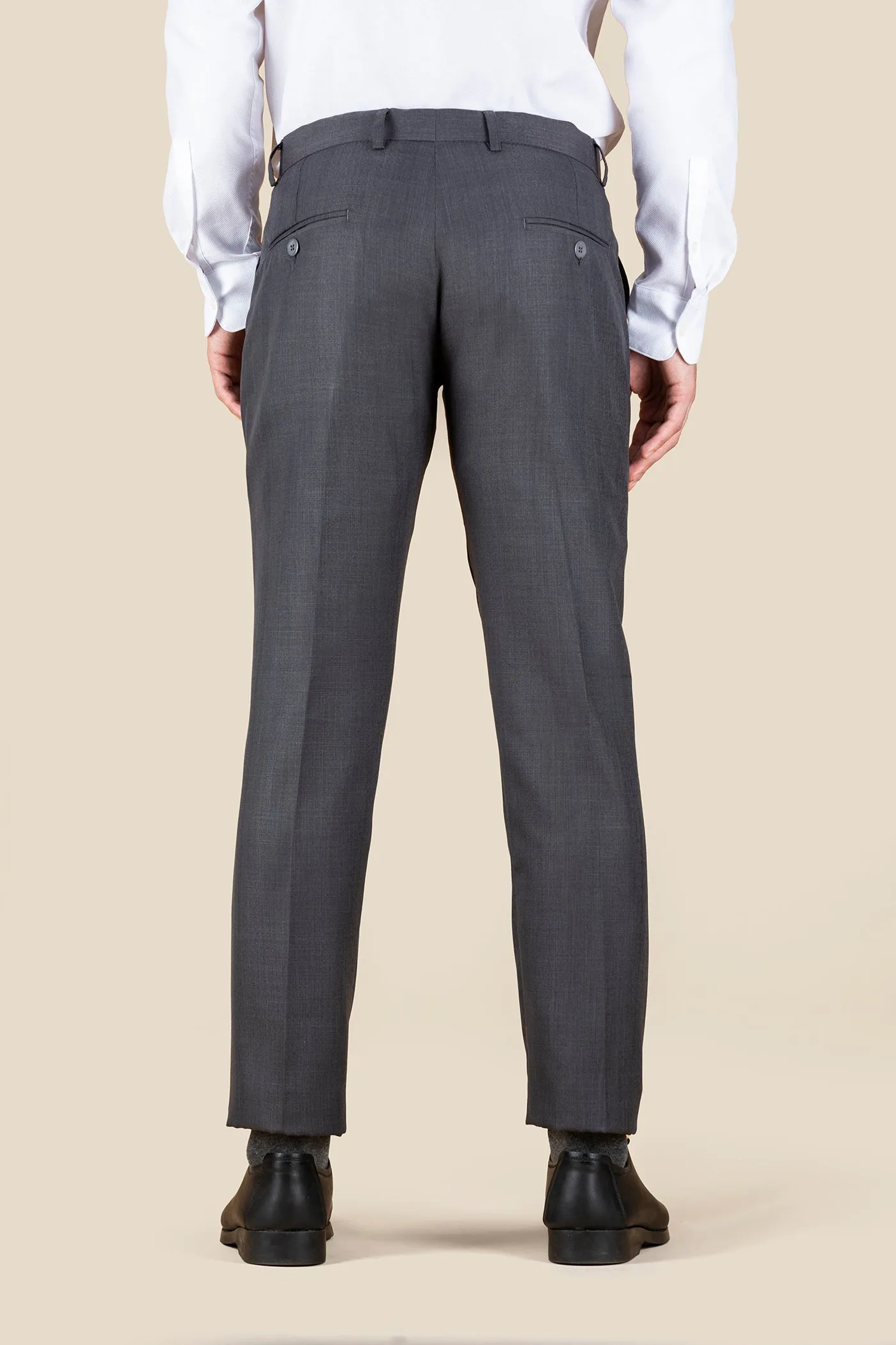 Men's Dark Grey Formal Trouser