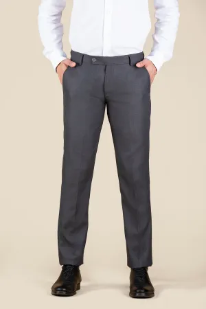 Men's Dark Grey Formal Trouser
