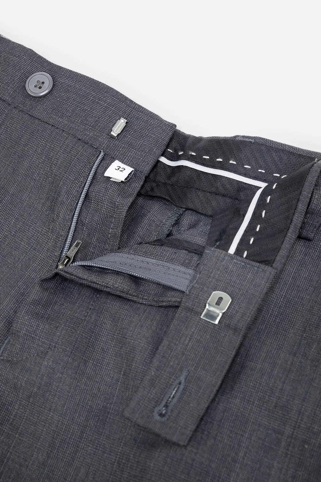 Men's Dark Grey Formal Trouser