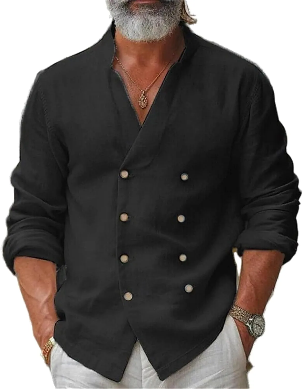 Mens Double-Breasted Shirts Short Sleeve Button Down Shirts Beach Shirt Vacation Beach Summer Top
