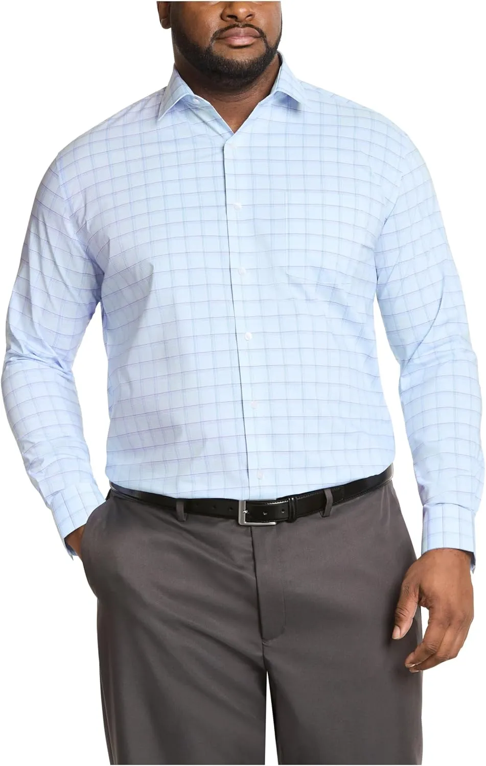 Men's Dress Shirt Ultra Wrinkle Free Flex Collar Stretch (Big and Tall)