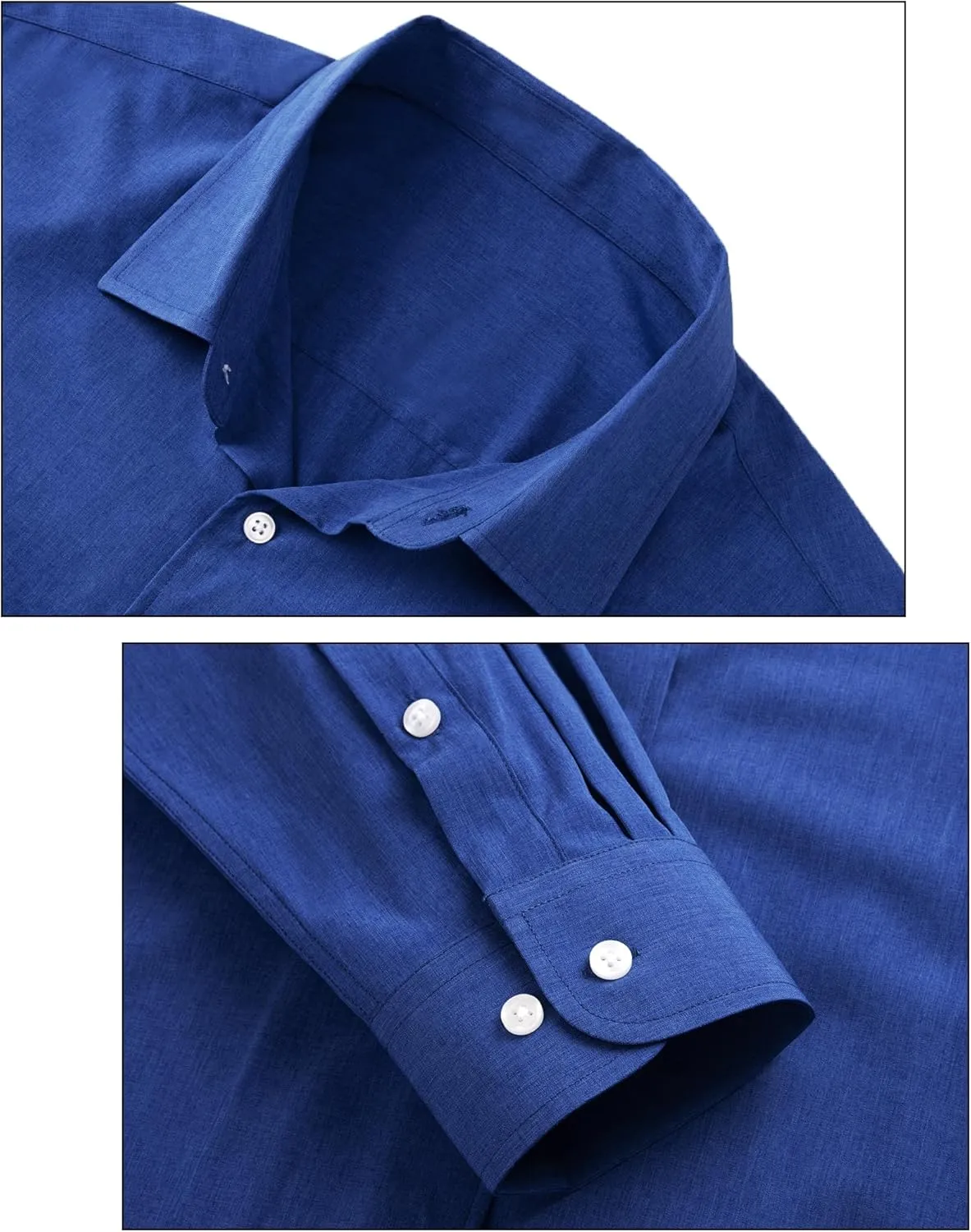 Mens Dress Shirts Long Sleeve Dress Shirts for Men Wrinkle Free Button Down Shirts Big Linen Shirts for Men