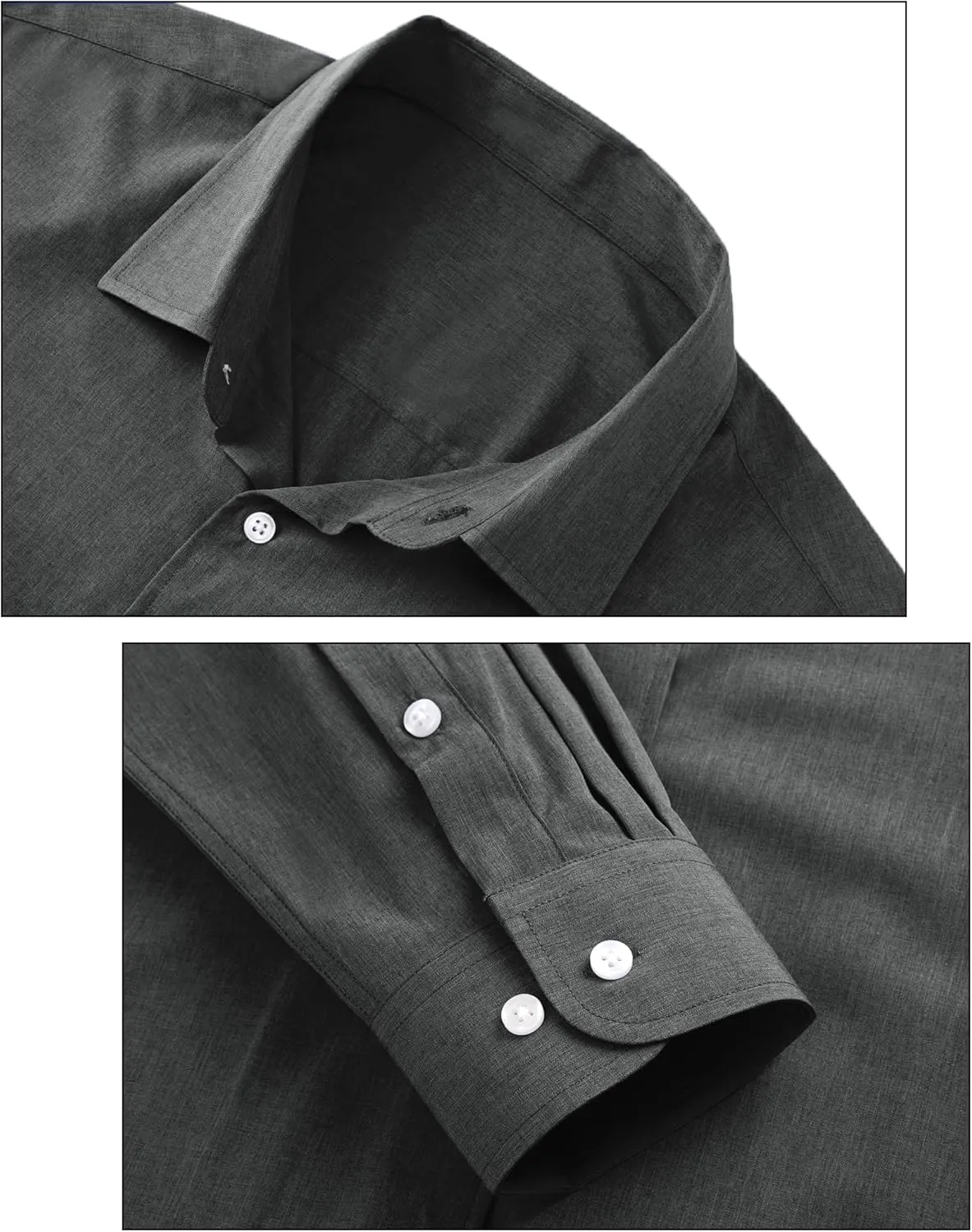 Mens Dress Shirts Long Sleeve Dress Shirts for Men Wrinkle Free Button Down Shirts Big Linen Shirts for Men