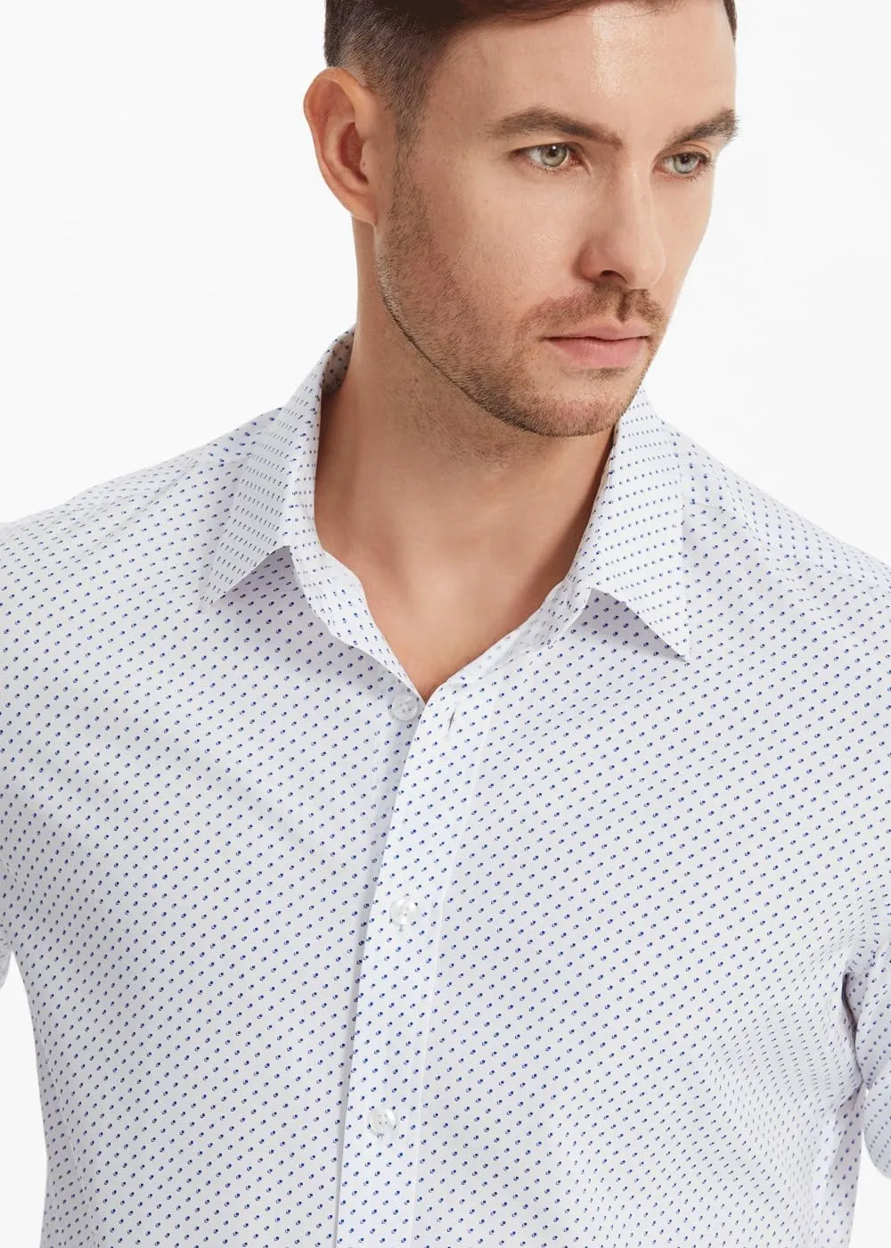 Men's Dress Shirts Solid Wrinkle-Free Long Sleeve Button Down Shirt Regular Fit Formal Shirts