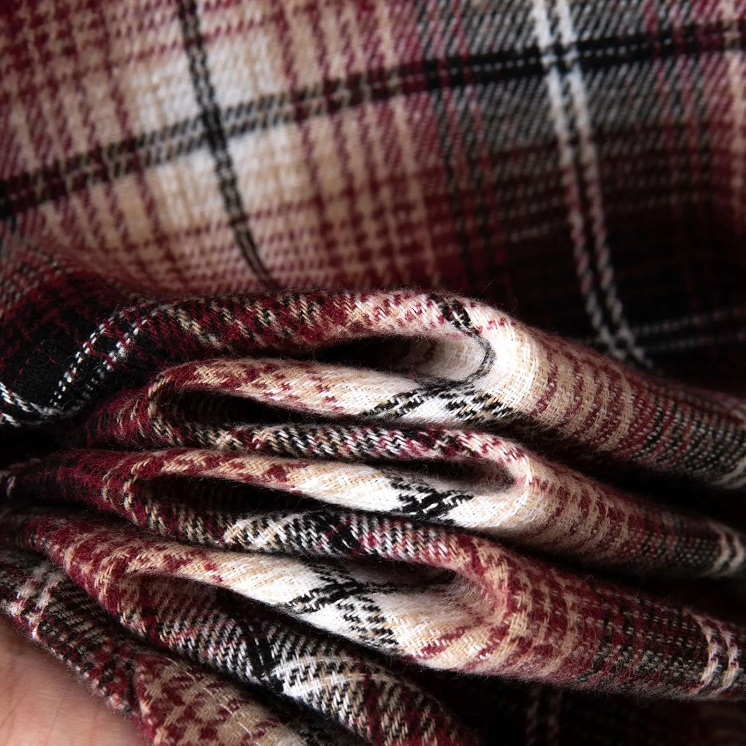 Mens Dress Shirts Vintage Checked Long Sleeve Button Down Casual Gingham Shirts Coat Lightweight Fall Cardigan Soft